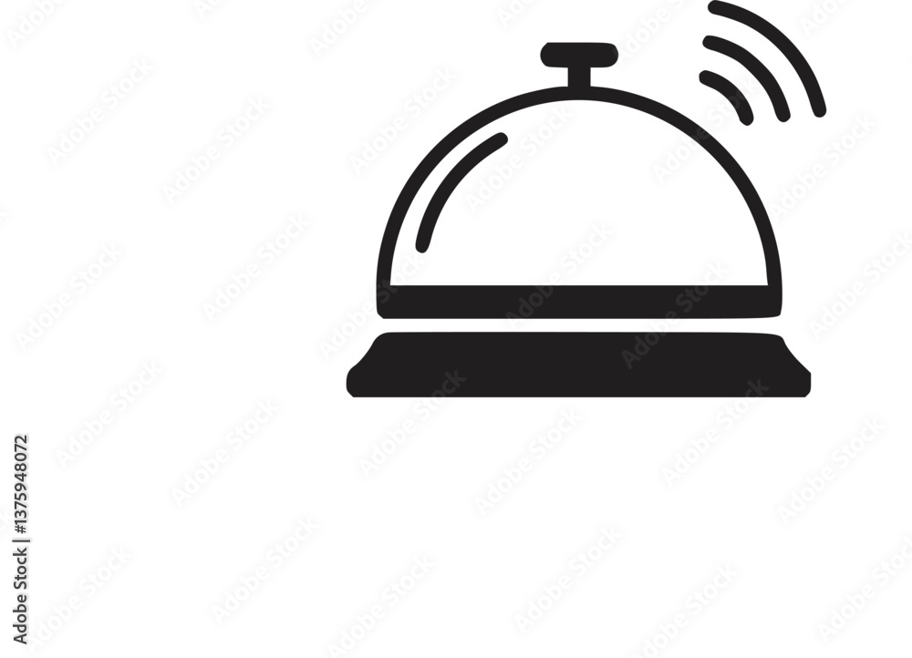 Fototapeta premium Simple vector icon waiter bell 