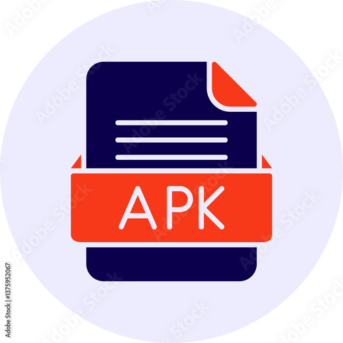 APK File Format Vector Icon Design