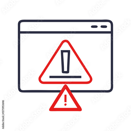 Free Download Cybersecurity warning icon alerting about system threats   - GFXLoad