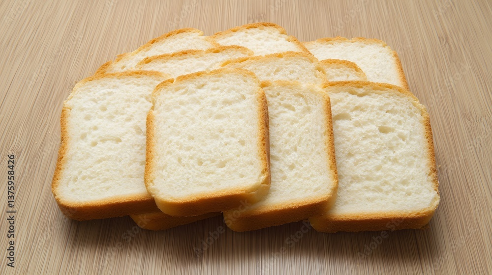 Sliced White Bread on Wooden Board, Bakery Food Photo Sliced White Bread on Wooden Board, Bakery Food Photo