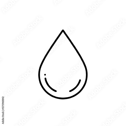 The water drop icon representing purity and fluidity