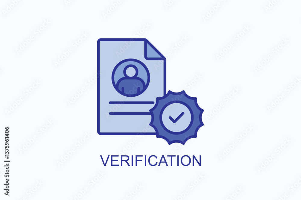 Verification Icon Or Logo Isolated Illustration Verification Icon Or Logo Isolated Illustration