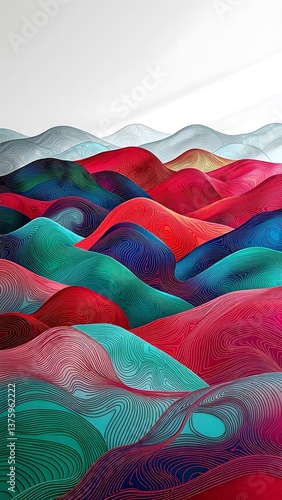 Surreal Rolling Hills Landscape