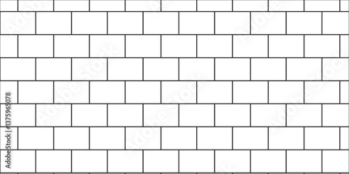 Pavement white cement seamless mosaic stone concrete wall surface tiles. subway vector block rock white brick wall texture background.	