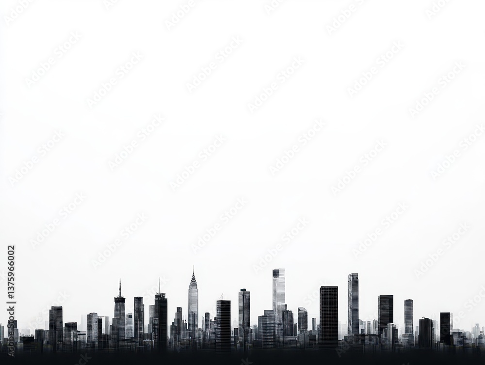 Obraz premium Vibrant city skyline showcasing modern buildings against a beautiful sunset sky filled with clouds and color