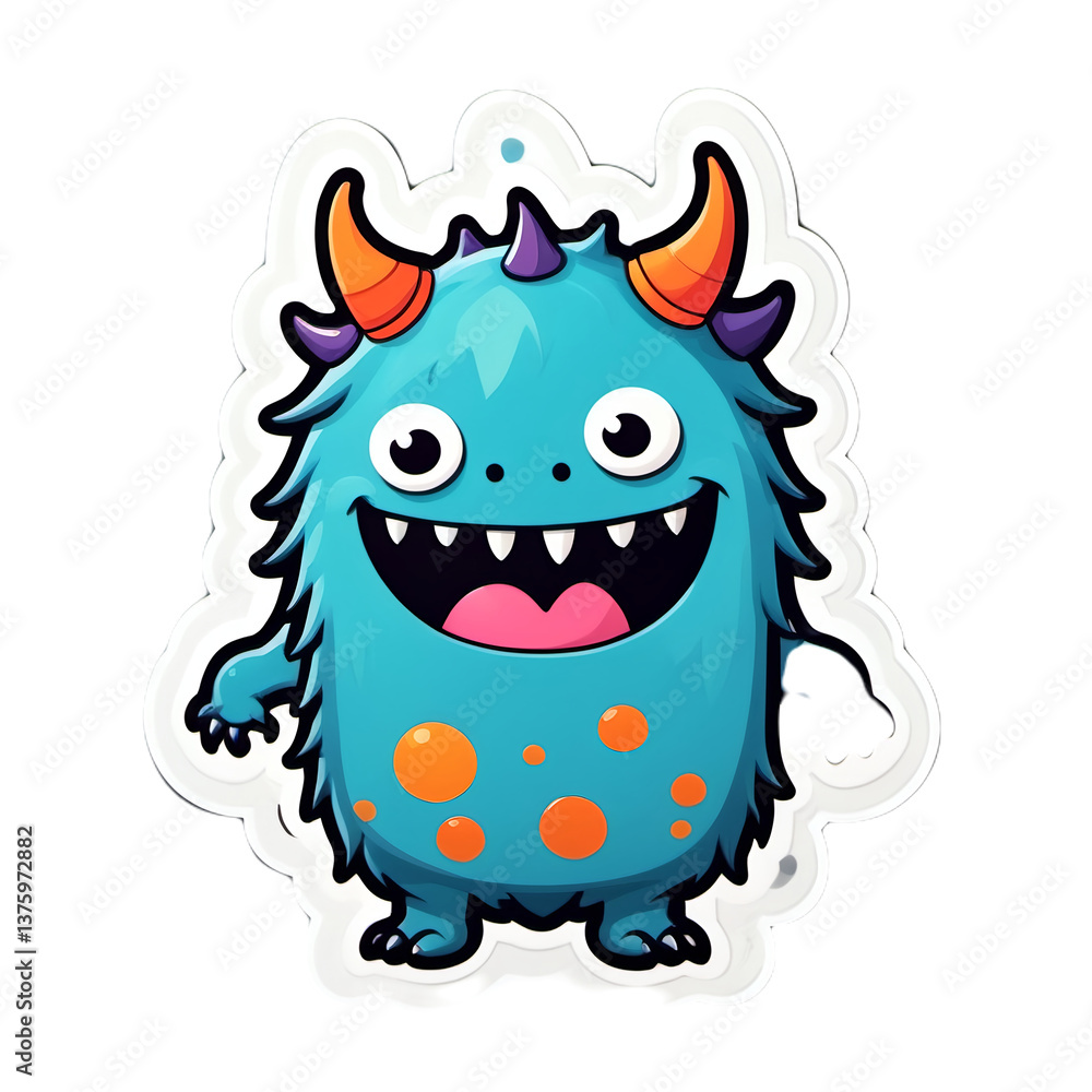 cute monster cartoon drawing die cut sticker in transparent background
cute monster cartoon drawing die cut sticker in transparent background
