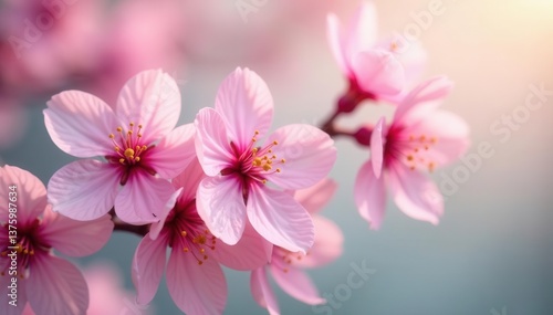 Delicate pink blossoms, soft focus, floral wallpaper , delicate, design