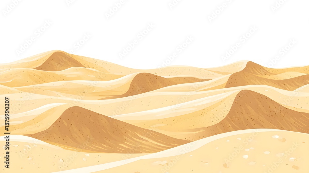 Isolated Pile of Sand on Desert or Seaside Ground - Natural Landscaping Image Isolated Pile of Sand on Desert or Seaside Ground - Natural Landscaping Image