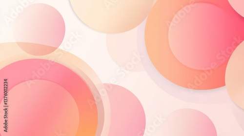 Wallpaper Mural A modern geometric background featuring pastel peach fuzz tones overlapping circles and soft gradients trendy and minimalistic Torontodigital.ca
