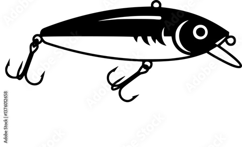 Simple vector icon fish hook
