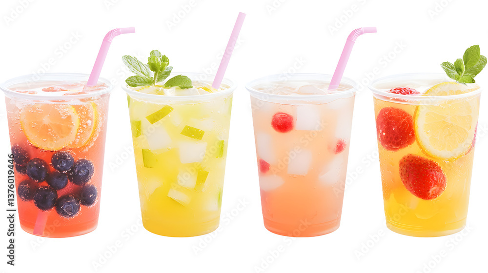 Several refreshing cocktails on a table, creating a cool, vibrant atmosphere.
Several refreshing cocktails on a table, creating a cool, vibrant atmosphere.