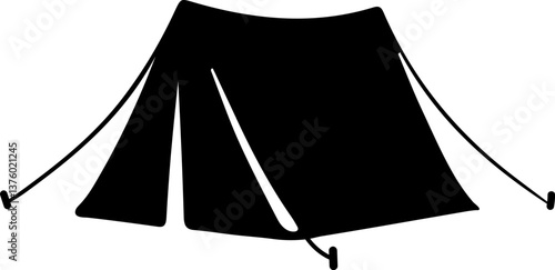 Camping tent vector icon isolated on white background