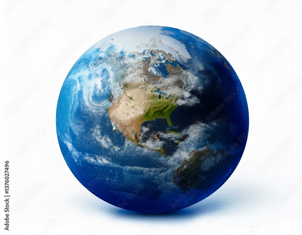 Blue planet earth isolated on white background. Clipping path. Elements of this image furnis Blue planet earth isolated on white background. Clipping path. Elements of this image furnis