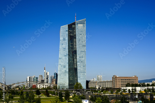 Obraz na płótnie ECB, European Central Bank, Frankfurt, Germany w salonie