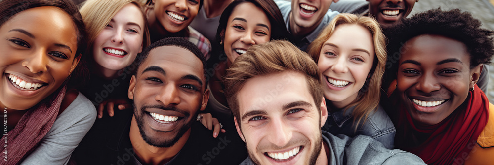 Happy Multicultural Group Taking a Selfie. Happy Multicultural Group Taking a Selfie.