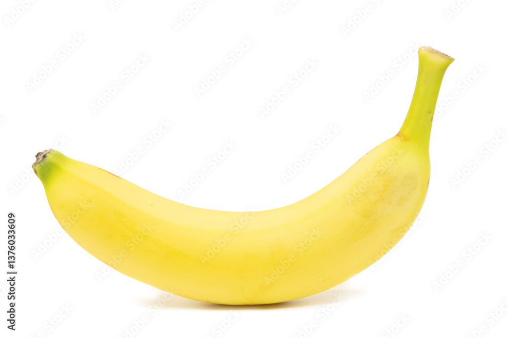 Isolated banana sat alone on the table
