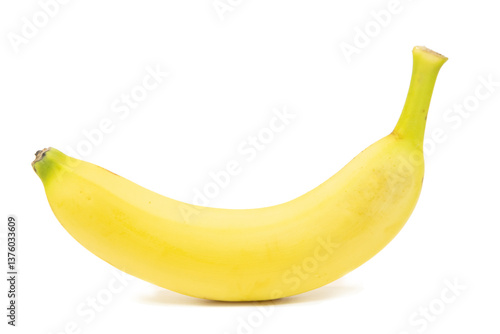 Obraz na płótnie Isolated banana sat alone on the table w salonie