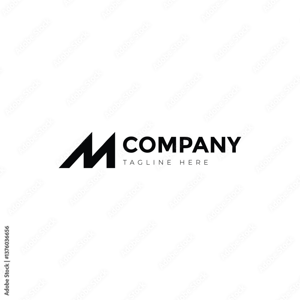 Fototapeta premium Letter m brand company modern logo design vector