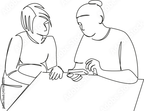 One continuous single drawing line art flat doodle woman, doctor, care, pregnant, visit, pill, vitamin, medical exam. Isolated image hand draw contour on a white background, hand drawn, not AI