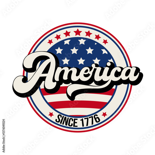 Vecteur de célébration du 4 juillet 1776, fête, coutume et célébration Américaine, Etats-Unis d'Amérique. 
