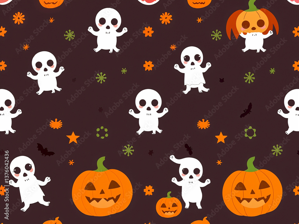 Halloween seamless pattern design Halloween seamless pattern design