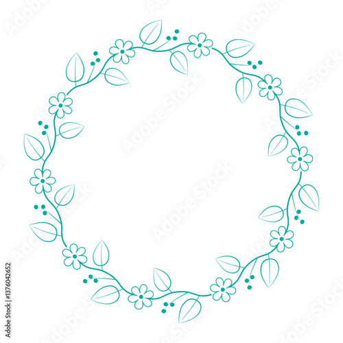 Decorative frame in floral style.