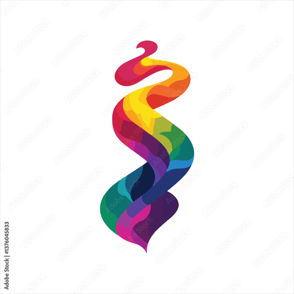 Abstract colorful spiral design element Abstract colorful spiral design element