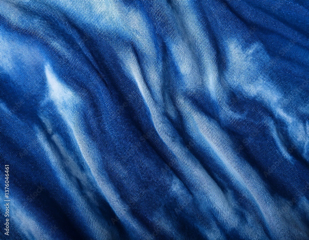 Dyed indigo fabric background and textured Dyed indigo fabric background and textured
