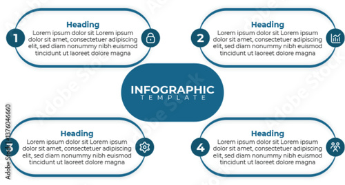 Vector infographic presentation design template with icons