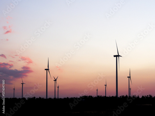 Obraz na płótnie windpark, Burgenland, Austria w salonie
