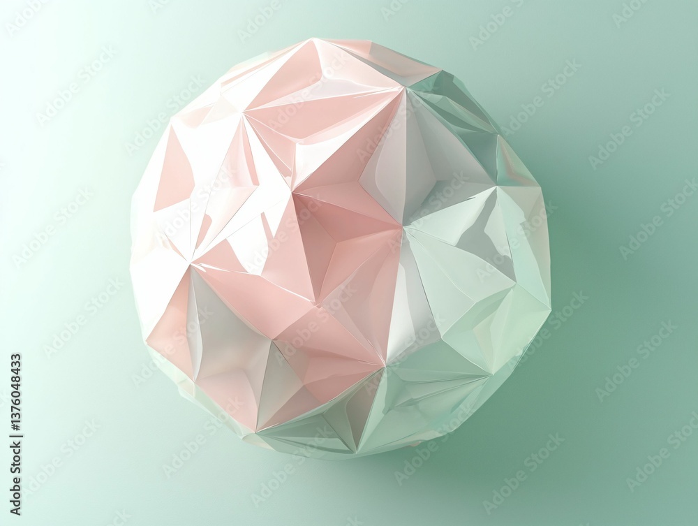 Pastel Geometric Sphere Pastel Geometric Sphere