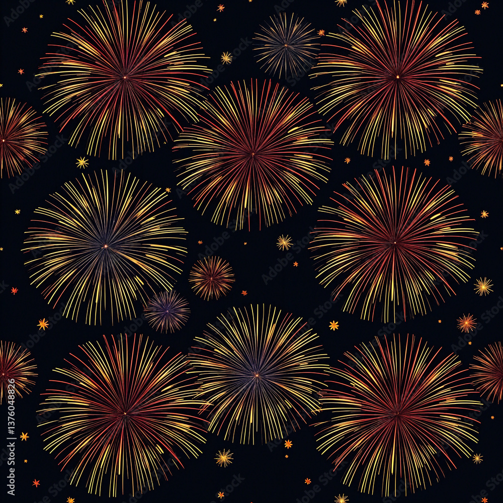 Naklejka premium Fireworks design