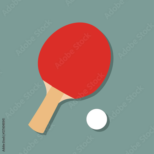 Ping Pong racket and balls,