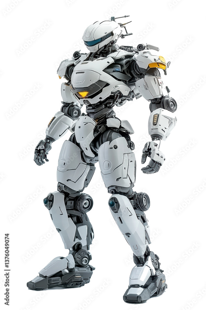 Isolated Powerful Robot Stance Isolated Powerful Robot Stance