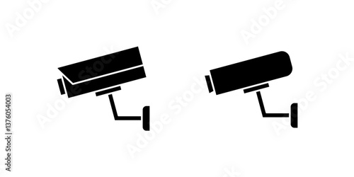 CCTV Icon Set. CCTV Vector Icon in line style design. CCTV Symbol. Vector illustration.