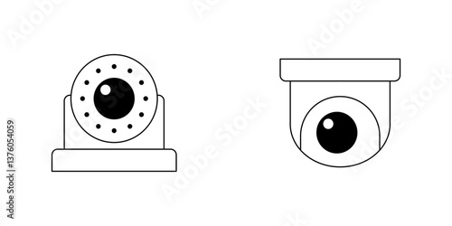 CCTV Icon Set. CCTV Vector Icon in line style design. CCTV Symbol. Vector illustration.