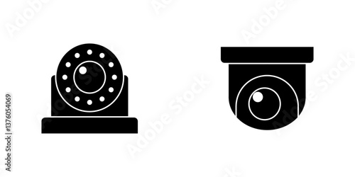 CCTV Icon Set. CCTV Vector Icon in line style design. CCTV Symbol. Vector illustration.