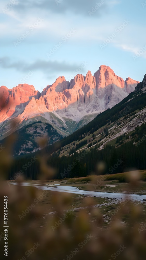 Fototapeta premium Serene Sunset Over Dolomites