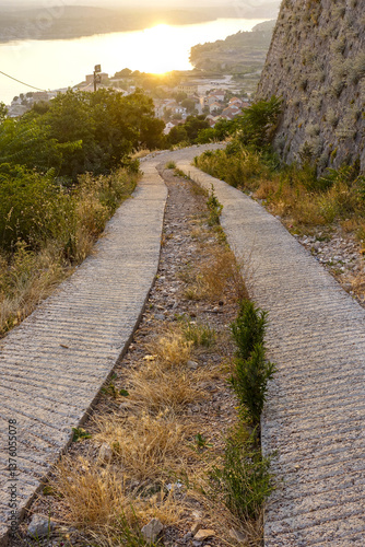 Obraz na płótnie Abendstimmung, Sibenik, Dalmatien, Kroatien w salonie