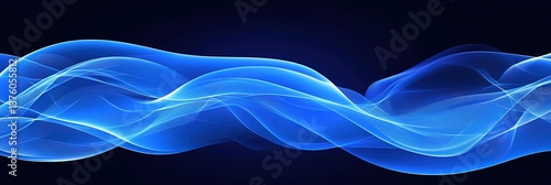Futuristic Blue Gradient Technology Background with Glowing Lines and Circuit Board Textures. Abstract Creative Pattern for High-Tech Marketing. Sleek Design Symbolizing Innovation and Advanced Scienc