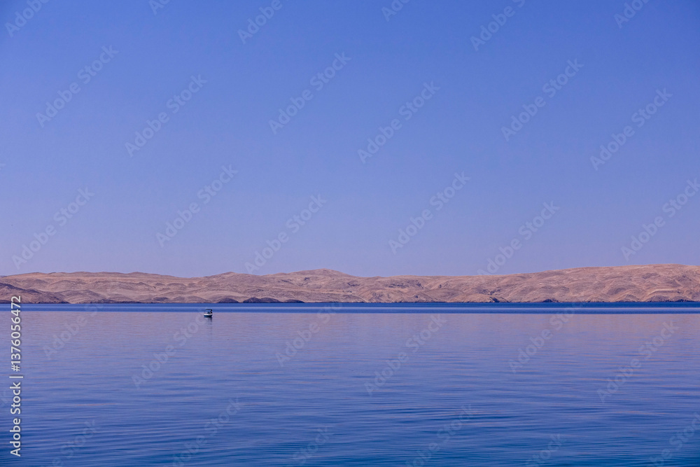 Senj, Kvarner Bucht, Kroatien, Blick auf Insel Krk