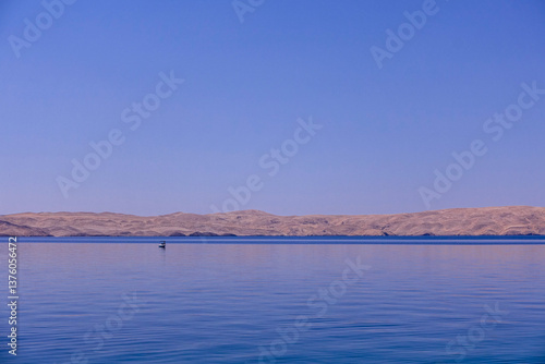 Obraz na płótnie Senj, Kvarner Bucht, Kroatien, Blick auf Insel Krk w salonie