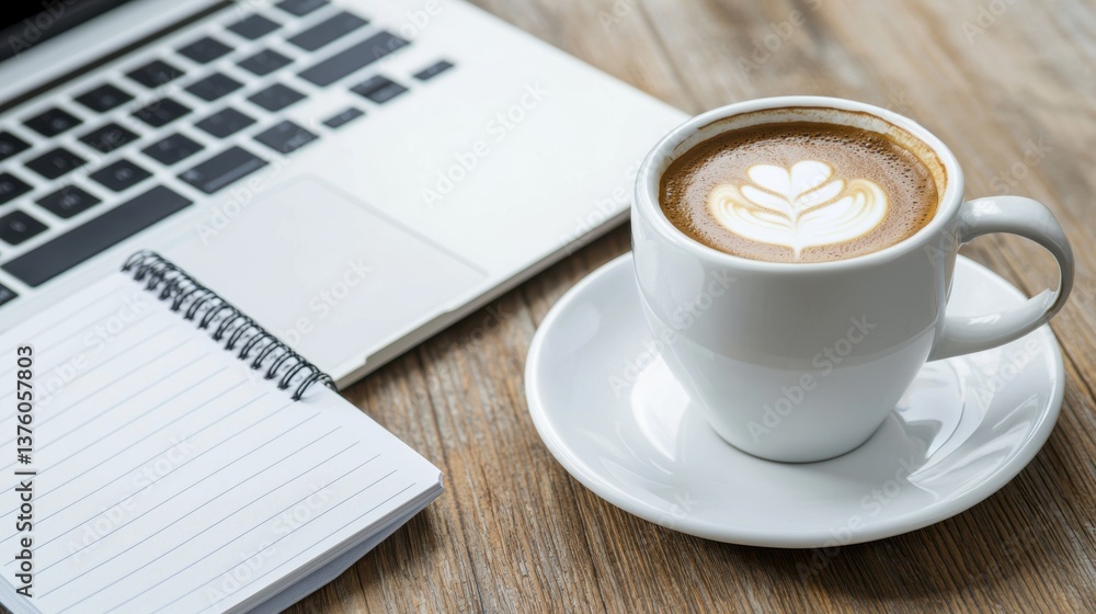 Coffee and Laptop Workspace Coffee and Laptop Workspace