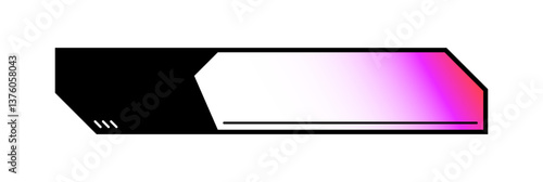 Futuristic lower third interface illustration. Video overlay element.