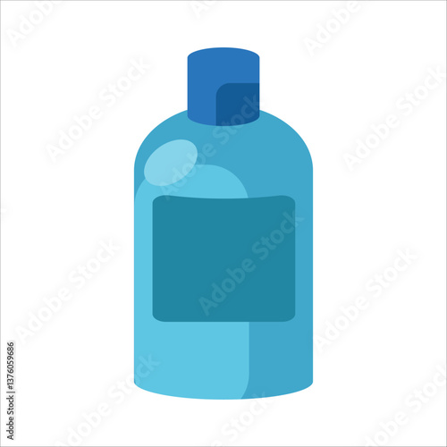 An illustration of a mineral water bottle, emphasizing hydration and freshness.