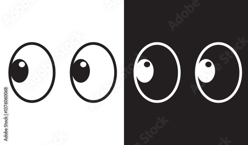 eye icon set. eyesight symbol , eye, view, vision icons in flat style, Two eyes emoji vector isolated on white background