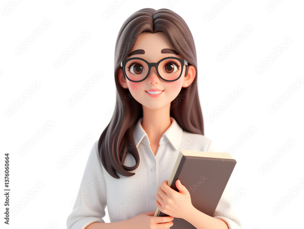 Teachers' Day 3D teacher education learning teacher profession concept illustration Teachers' Day 3D teacher education learning teacher profession concept illustration