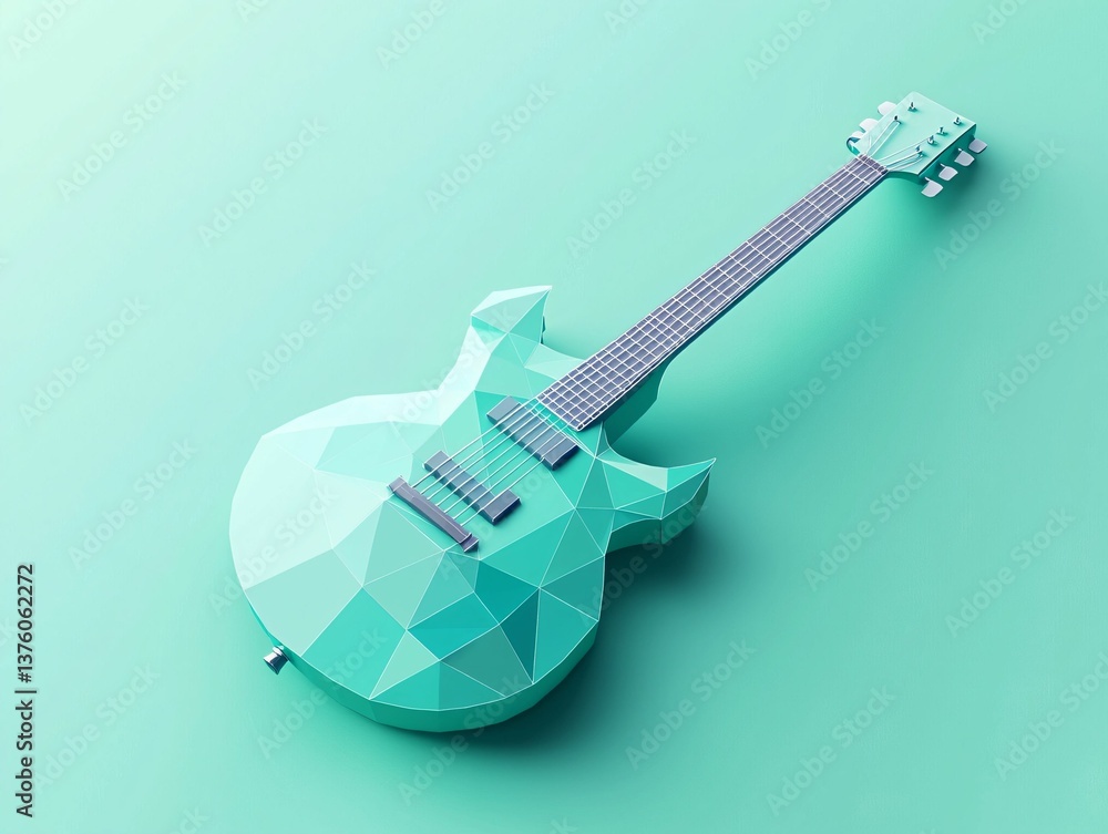 Obraz premium Low Poly Guitar