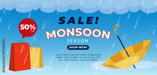 Monsoon sale poster. Monsoon sale banner, Discount, Offers, Monsoon season background