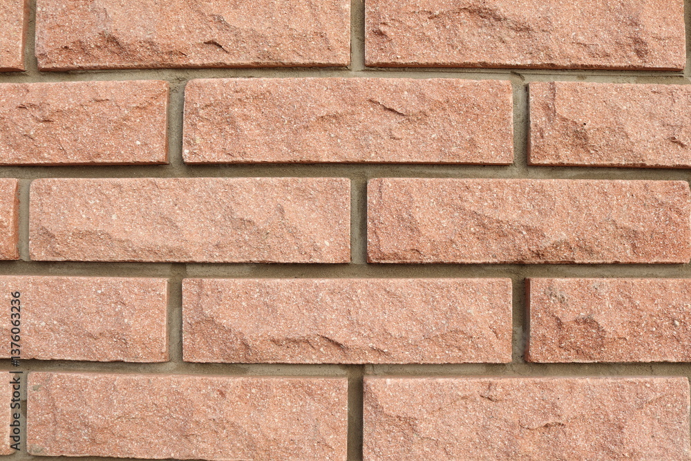 Fototapeta premium Brick wall background. Red brick texture. Rustic brick wall backdrop. Old brick surface. Vintage brick pattern.